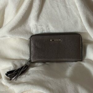 Dark metallic wallet